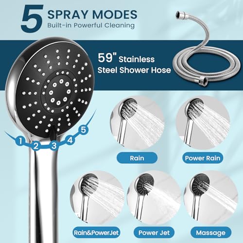 Combo de Regadera de Lluvia con Brazo para Baño miniatura 7