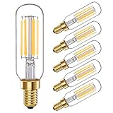 TIANSHQ E12 LED Bulb T6 Dimmable Candelabra Bulb 6W Equal 60 Watt Edison Light Bulbs Daylight 4000K Light Bulbs 6 Pack for Chandeliers,Ceiling Fan,Vanity (6W, 4000K)…