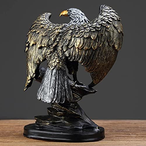 Águia de resina moderna empoleirada na árvore escultura decorativa animal ornamento estatueta estátu