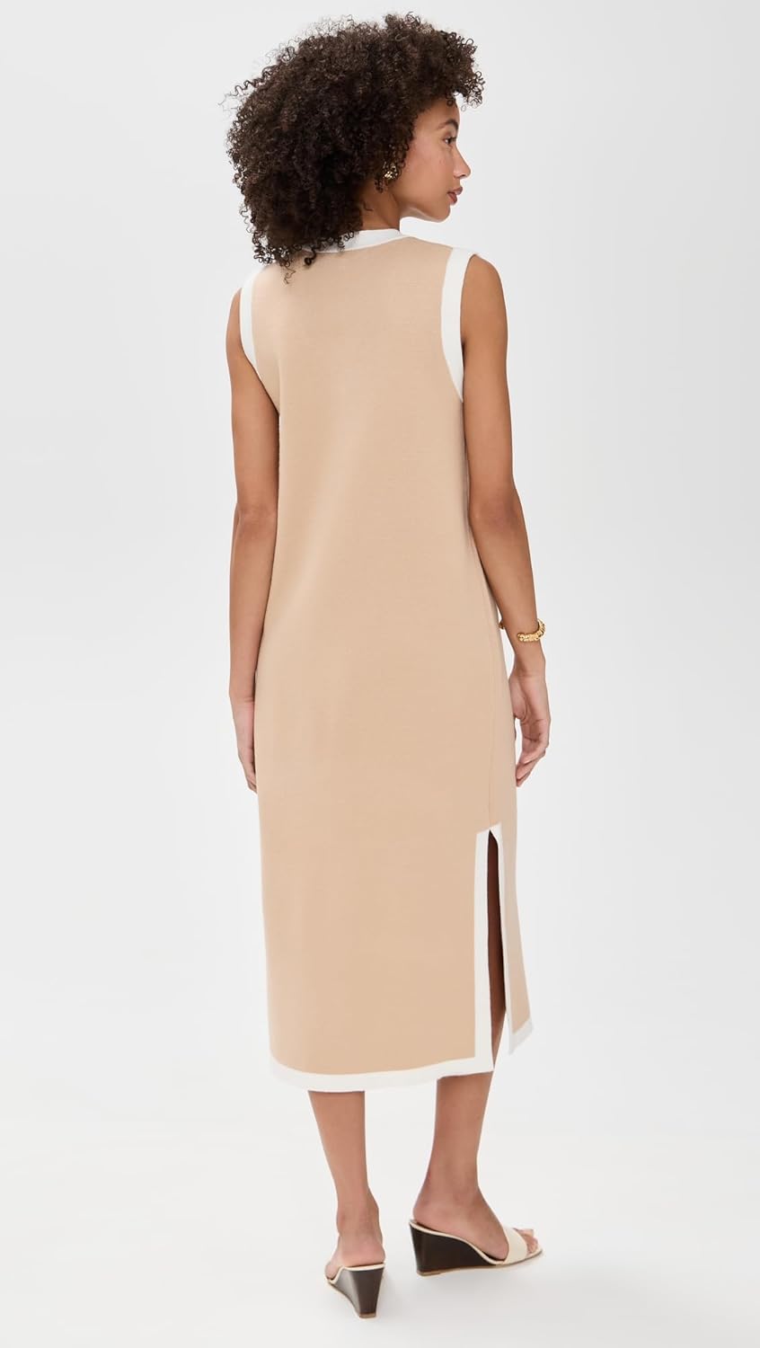 English Factory Women's Knit Midi Dress with Ribbon Tie - Image 3