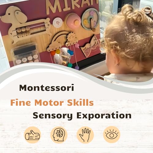 Montessories Busy Board DIY Accessories with Hand Crank Gear- Sensory Items Early Educational DIY Toy Parts to Boost Toddlers Motor Skills Wooden Toy - Image 4