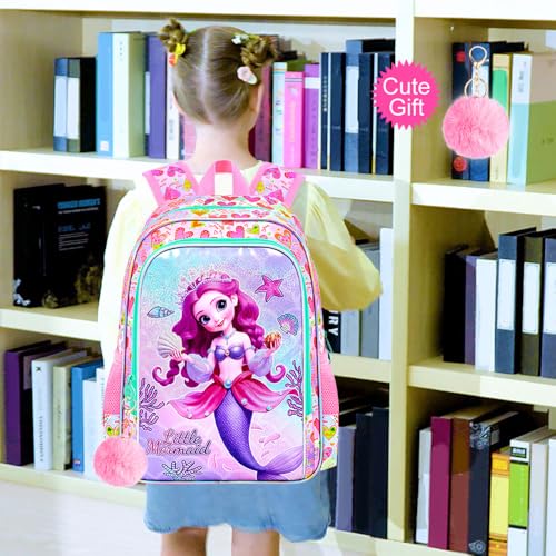 Image of WZLVO 3PCS Kids Backpack for Girls, Unicorn Dinosaur Animal Prechool Elementary Kindergarten School Bookbag with Lunch Box