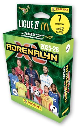 Panini ADRENALYN Ligue 1 McDonald's 2025-2026 Trading Cards Game Blister 7 Pochettes