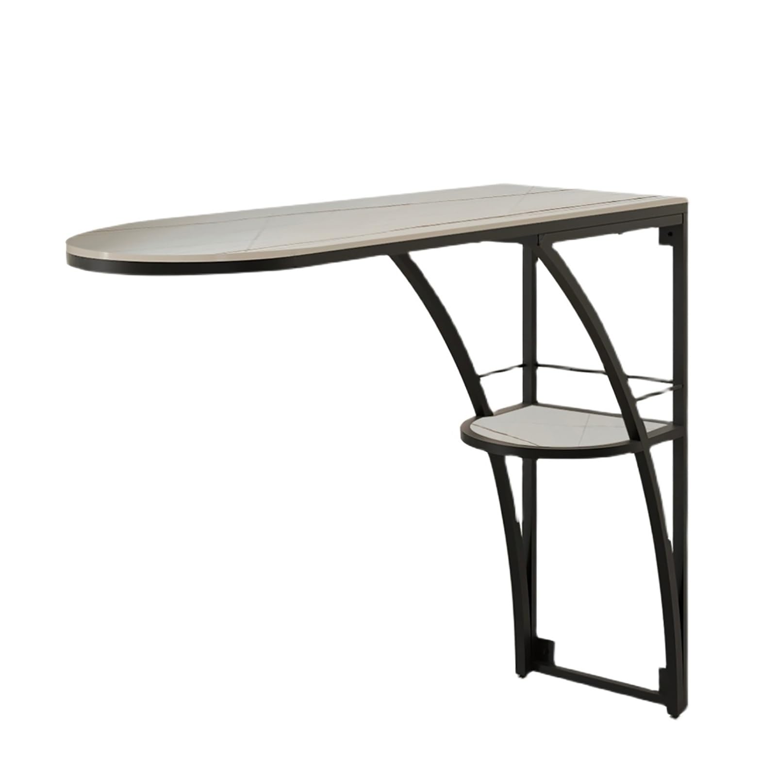 Mesa de bar industrial, escritorio de pared, mesa de altura de mostrador, mesas de bar con estructura metálica resistente, para cocina, sala de estar, balcón o sótano (150 * 40 * 105 cm / 59 * 16 *