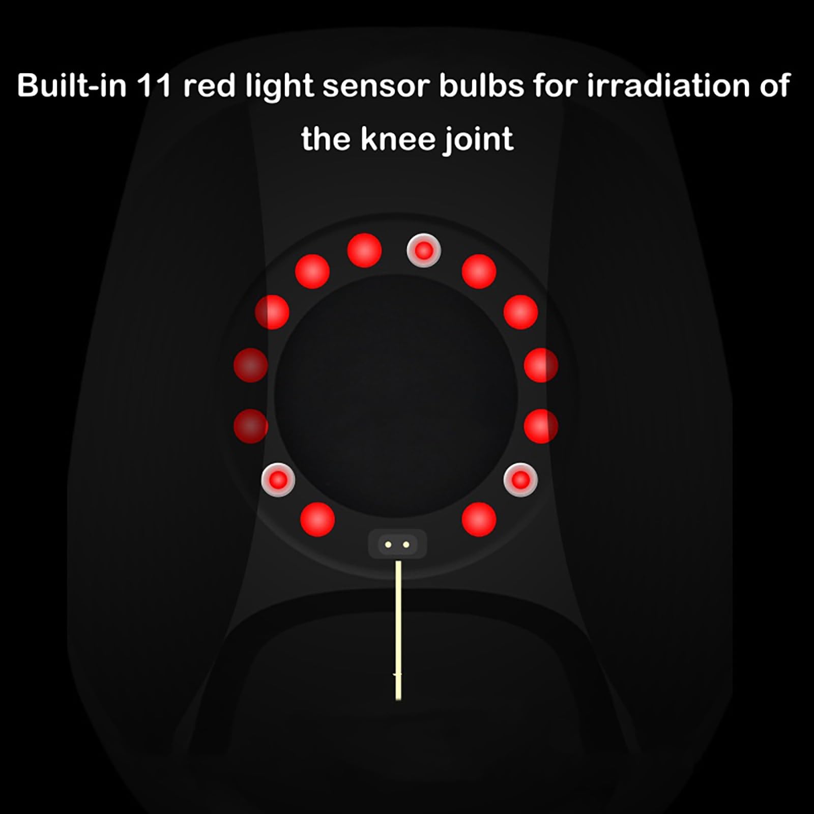 Kniemassagegerät mit Kniegurten, Wiederaufladbares Kniemassagegerät für Knie Schmerzlinderung, 3 Stufen Wärme & LED-Anzeige, Kabellose Kniebandage für Damen Herren