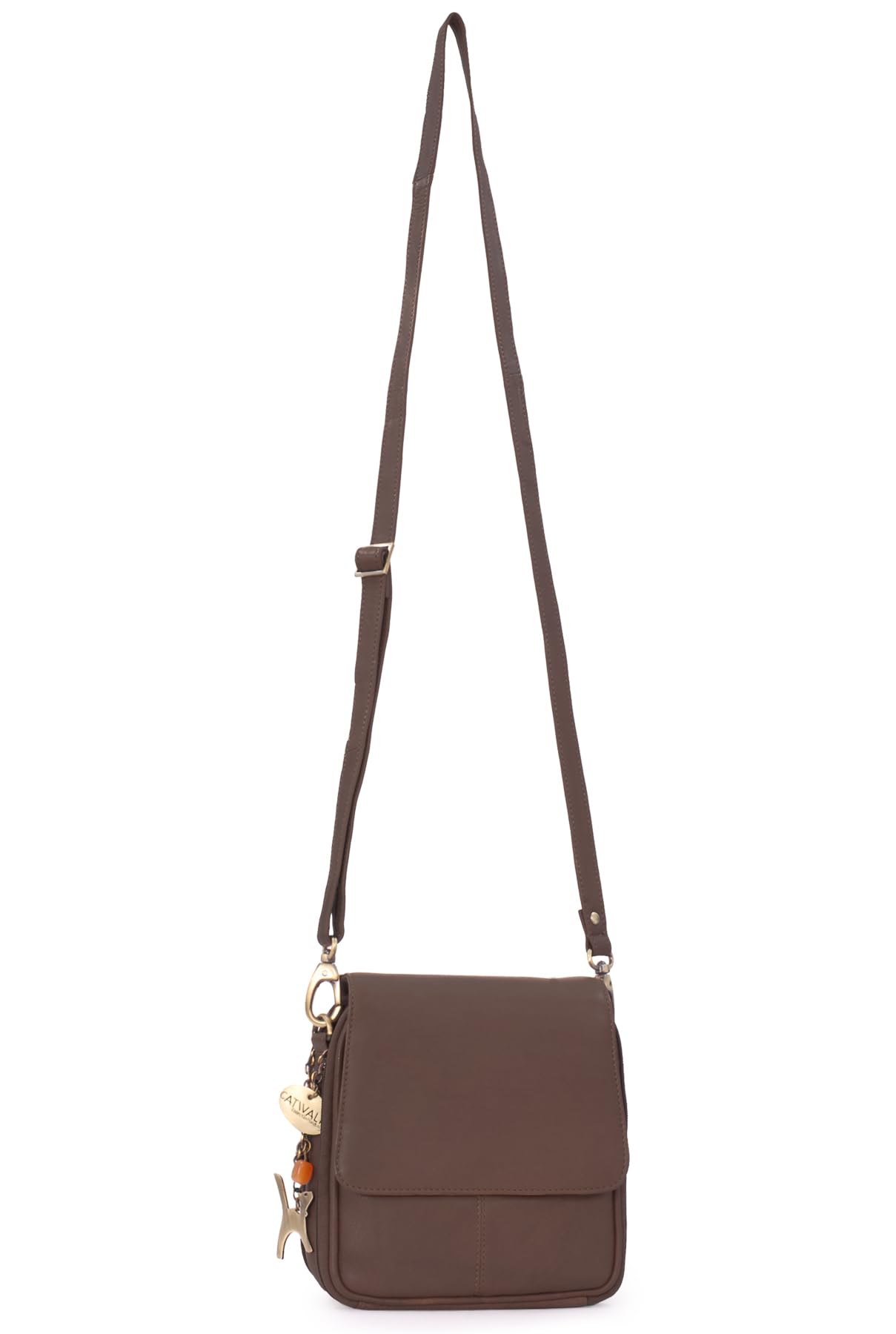 Catwalk Collection Handbags - Borsa a Tracolla Pelle - Messenger Bag Piccola da Donna - Borsa da Giorno con Multi Scomparto - Teagan