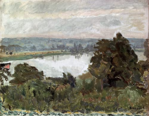 Toile peinture murale la Seine près de Vernon Pierre Bonnard affiche décoration salon 60x90