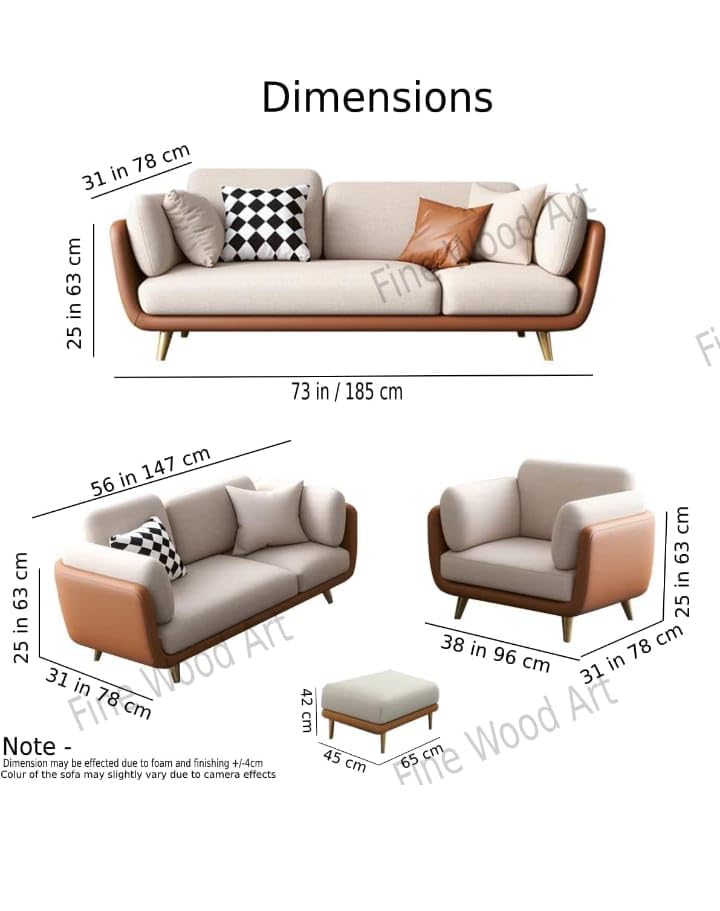 Image of A to Z Furniture Classic Chesterfield Sofa Set Luxury Chesterfield Sofa in for Home Living Room & Office (3+1 Green & Brown)
