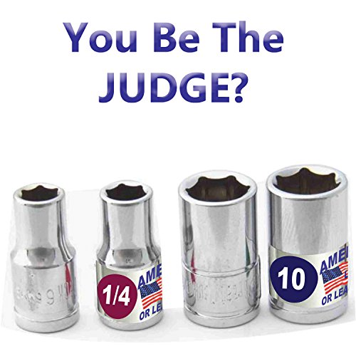 Patriotic Socket Labels - America, Love It Or Leave It Themed - 90 Red, White & Blue Colored Chrome Foil Decals - Give Your Tools That Proud Usa Look And Feel! #TOP5