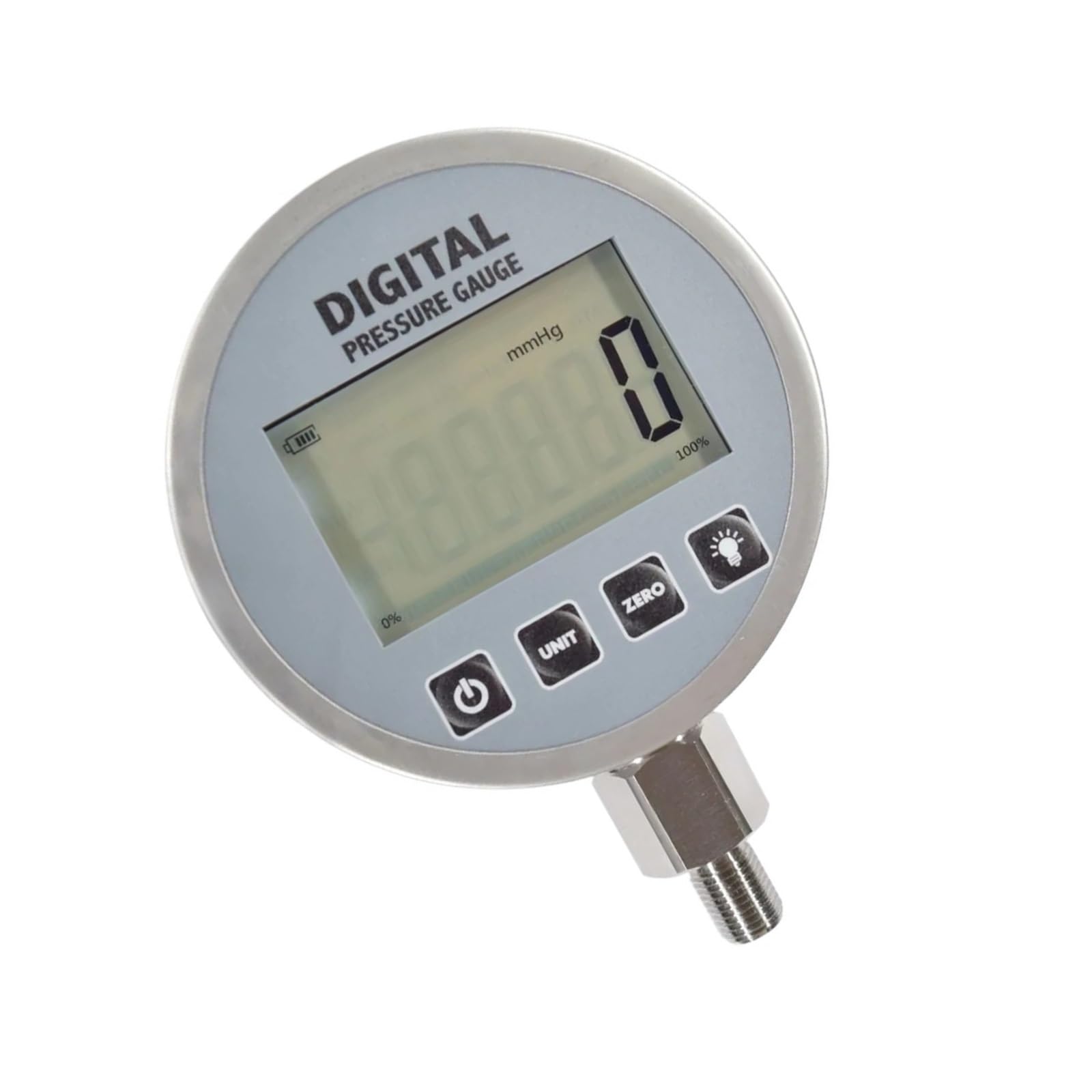 Digitales Luft-Öl-Manometer, Genauigkeit 0,2 Manometer 1/4 NPT Edelstahl for Flüssigkeitsmessgeräte(-1bar-4bar)