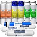 iSpring F22-100 5-Stage 100GPD 3-Year Water Filter Replacement Cartridge Supply, Fits RCC1P, White