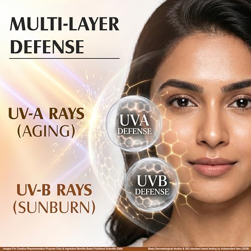 Image of Multani Natural Sunscreen SPF 50 PA++++ Pack of 3 (100ml) | Lightweight & Non-Greasy | No White Cast | Broad Spectrum & UV Protection UVA /UVB | Clinically Tested | For All Skin Types | For Men & Women
