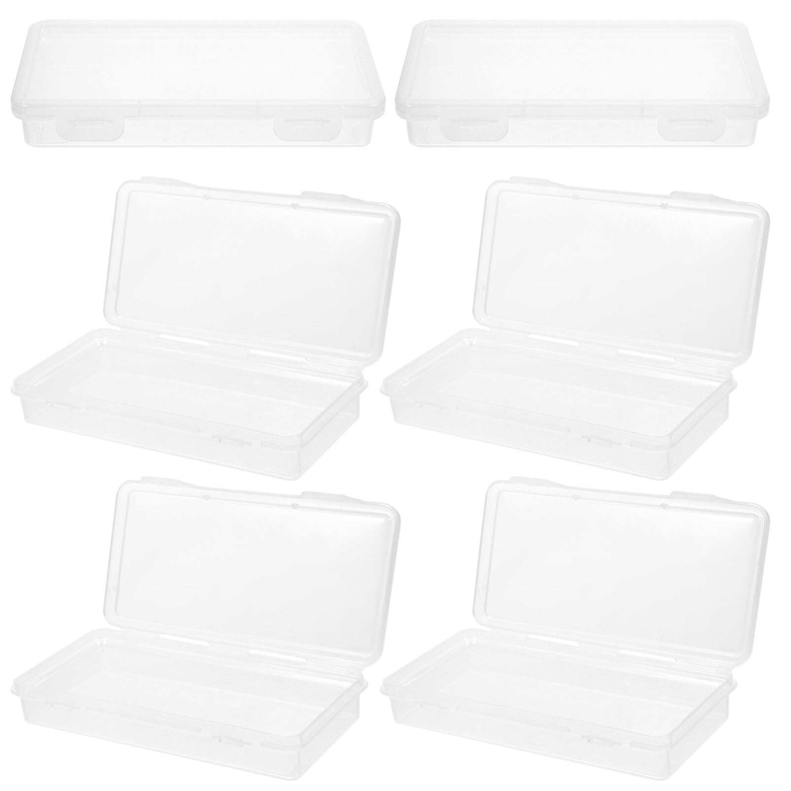 SHINEOFI 6pezzi Scatola Portamatite in Plastica Astuccio per Penne Leggero Organizzatore di Matite da Disegno per Scuola e Ufficio Contenitore per Cancelleria