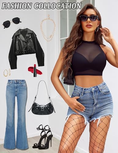 Avidlove Women Camisole Tops Sexy Mesh Tank Top See Through Undershirts Sheer Clubwear4