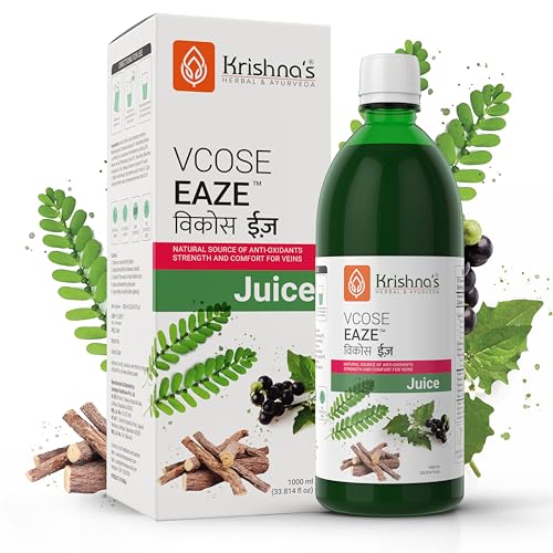 Image of Krishna's Vcose Eaze Juice - Natural Source of Antioxidants - Herbal Juice for Comfort & Vitality - 1000 ml