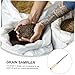 Stainless Steel Grain Sampler Probe with Wooden Handle for Soil Testing Cereal and Powder Sampling Ideal for Wheat Corn and Rice Inspection