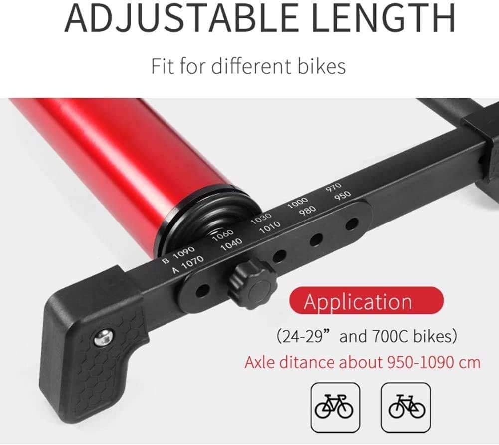 Rullo da Ciclismo con Supporto per Cyclette, Rullo da Ciclismo Pieghevole Piattaforma per Supporto per Esercizi stazionario per Interni, con Resistenza per Bici da Strada da 24-29 Pollici