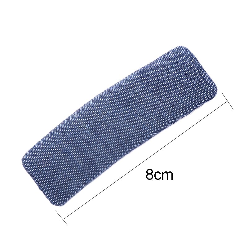 Miniatura 3 de 3 pinzas de tela vaquera a presión clásicas BB para el cabello, horquilla de color puro, pinzas para el cabello rectangulares a presión, accesorios