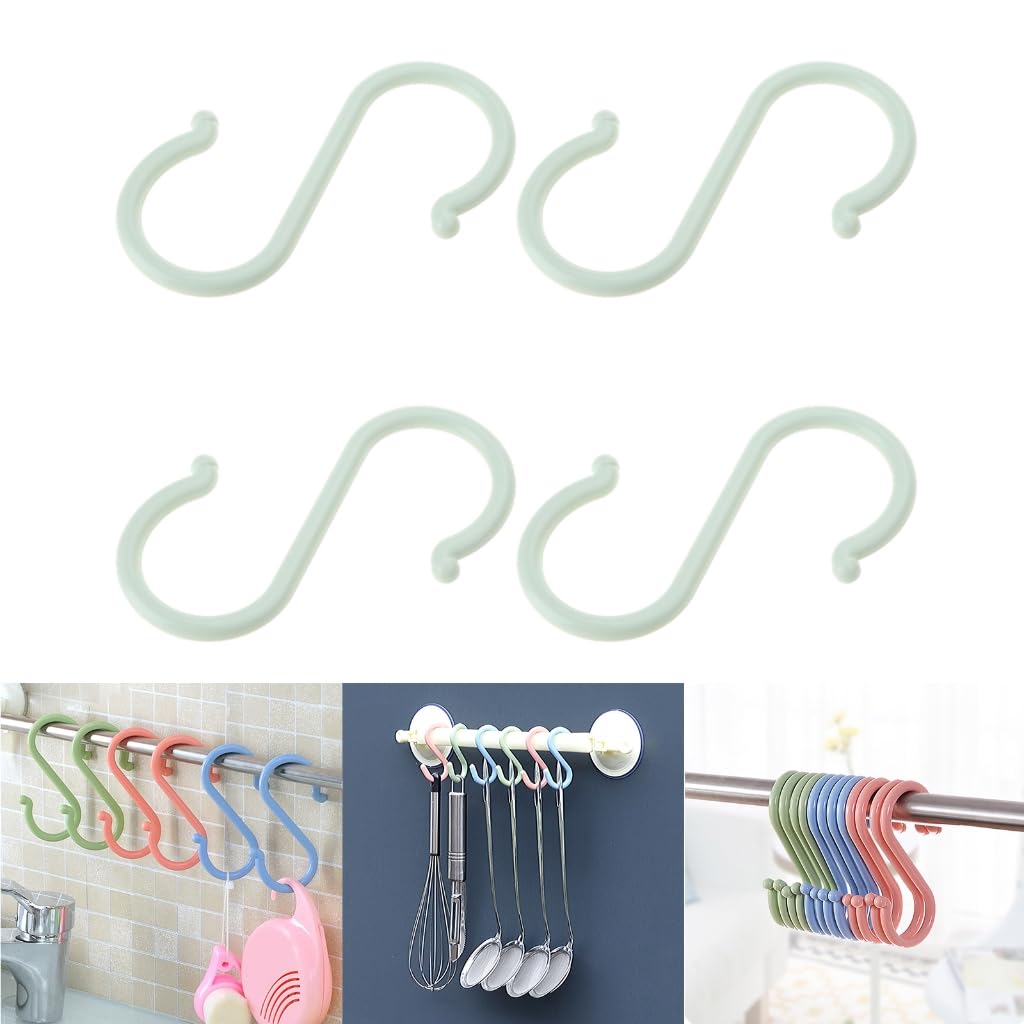 4 ganci per porta, ganci a forma di Z, ganci per porta reversibili, appendiabiti per bagno, ganci di protezione in schiuma per porta dell'armadio e porta della camera da letto (bianco