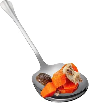 Buffet Serving Spoon, Stainless Steel, Large Spoon for Serving Large Stainless Steel Rice Spoon, Kitchen Tableware, Ergonomic Salad Tableware for Buffet and Banquet Service