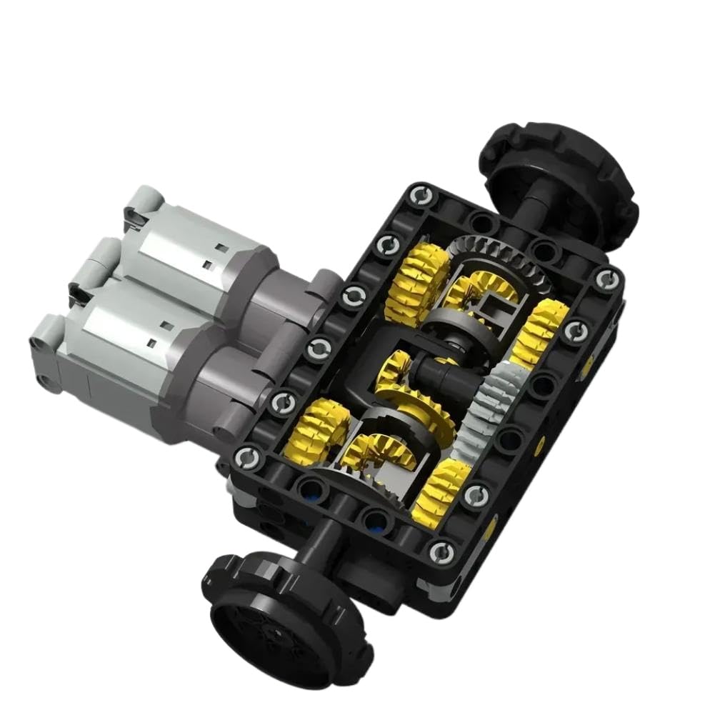 Kit di blocchi di costruzione del sistema di sterzo con telecomando per serbatoio con motori L 66 pezzi Giocattoli educativi ABS STEM Mattoni compatibili con MOC-19788(1 Kit)