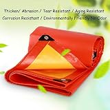 GXYAWPJ Heavy Duty-Red plandeka z oczkami, wodoszczelna i odporna na rozerwanie, grubość 0,38 mm, do użytku na zewnątrz, do ogrodu, na samochód ciężarowy, 200 g/m² (rozmiar: 5 x 7 m)