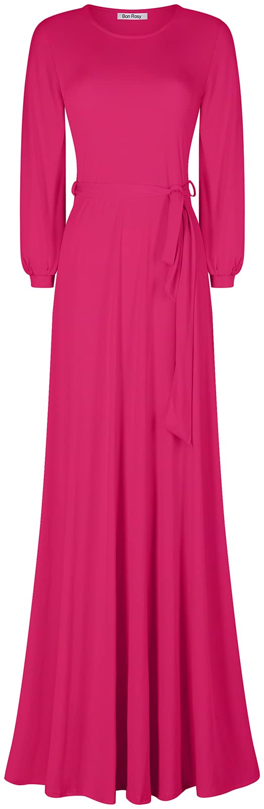 Women's 3/4 Sleeve Deep V-Neck Maxi Faux Wrap Solid Plus Size Dress
