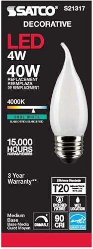 Miniatura 5 de Satco S21317 4CA10/LED/940/FR/120V/E26-paquete de 6