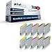 Produktbild 10x Kompatible Tintenpatronen für Epson Stylus D120 D78 D92 DX4000 DX4050 DX4400 DX4450 DX5000 DX5050 DX5500 DX6000 DX6050 DX7000F DX7400 DX7450 DX8400 DX8450