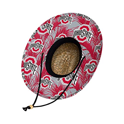 Image of FOCO Men's NCAA College Team Logo Floral Straw Sun Hat
