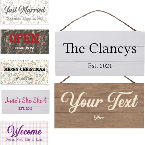Personalized Sign for Home Decor - Custom Name Wooden Plank