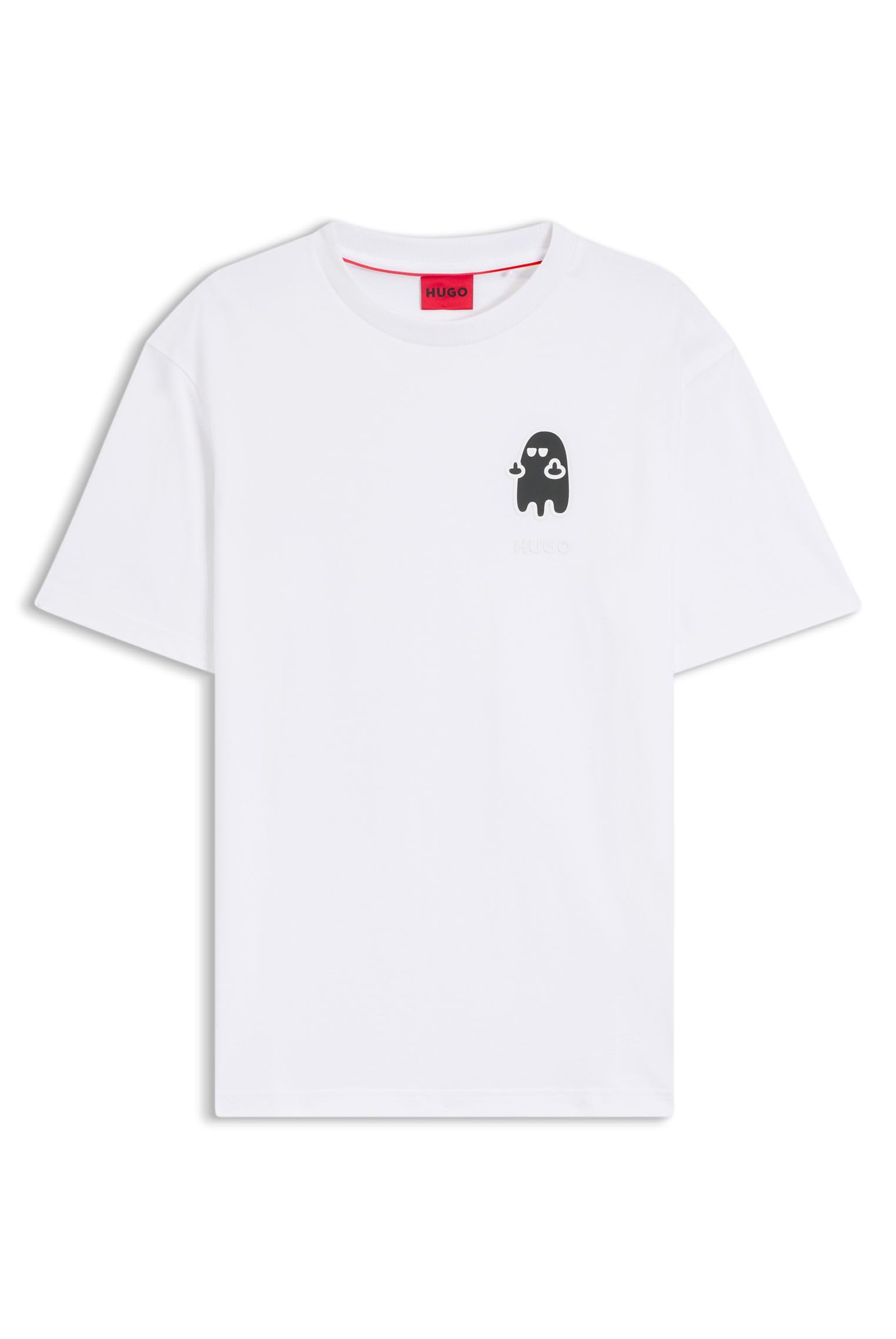HUGO Herren Dicatiko Relaxed-Fit T-Shirt aus Baumwolle mit Horror-Grafik