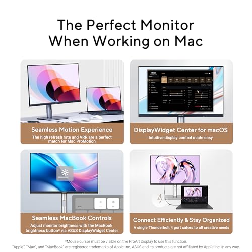 Image of ASUS ProArt Display 27 inch 4K UHD Professional Monitor (PA27UCDMR) - QD-OLED (3840 x 2160), 99% DCI-P3, Auto Calibration, ΔE<1, Calman Ready, 240Hz, HDR-10, Thunderbolt, Ergonomic, 3 yr Warranty