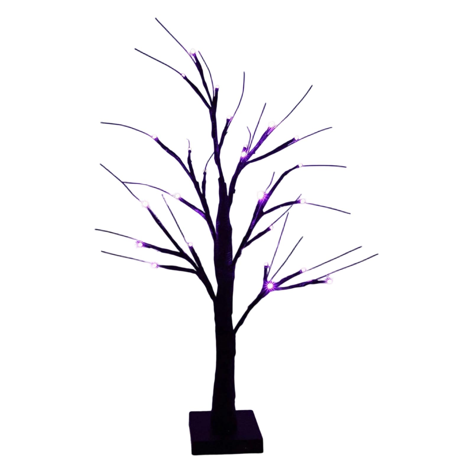 TFAOYS Glowing Plastomer LED Halloween Tree Decoration Battery USB Operated Lighted Up Holiday Tree Decoration for Home Store Window Display Easy Assembly Deck