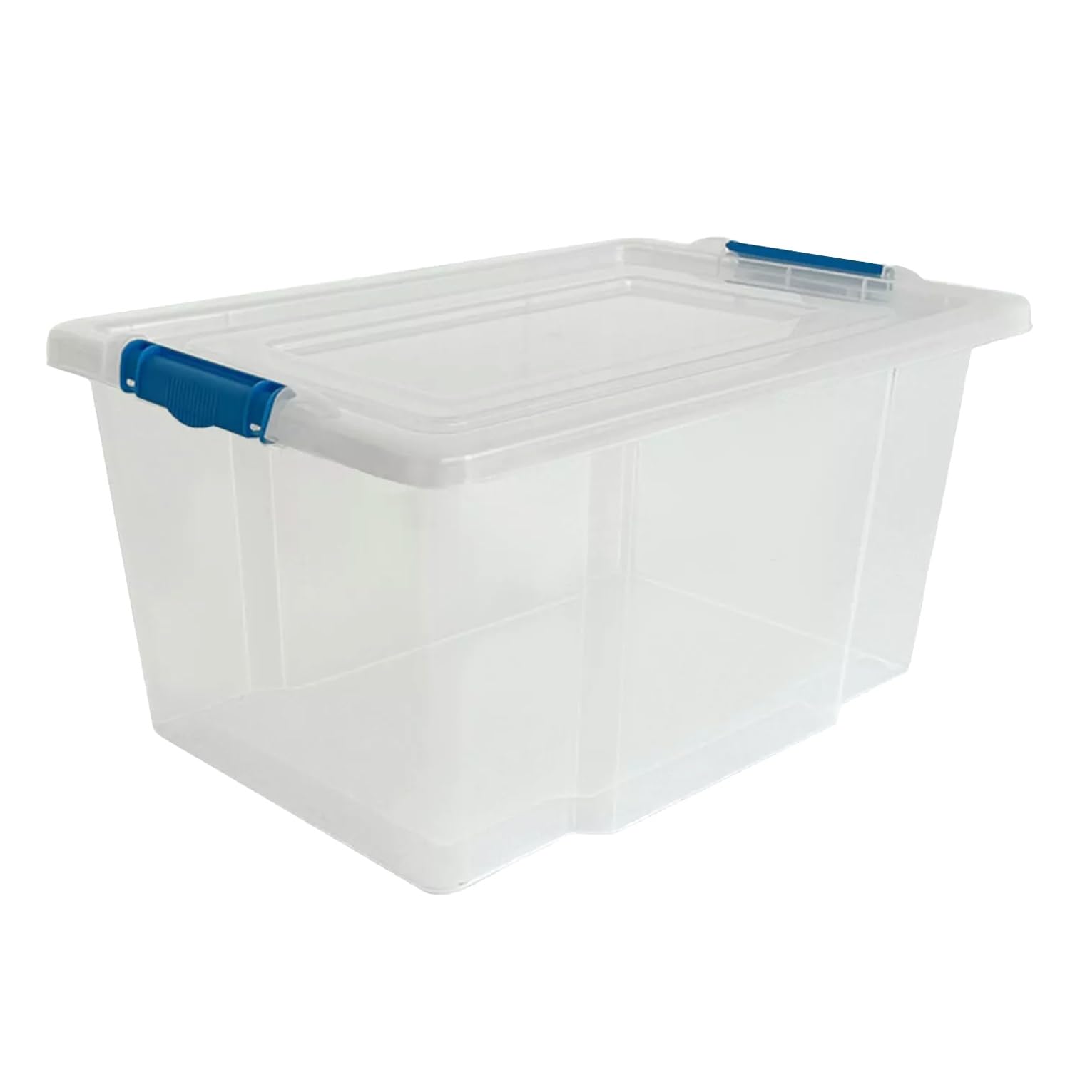 Stash'd Storage Pack Of 1 Stash’d Storage 50L Or 80L Storage Boxes With Lids - Stackable Clear Plastic Boxes With Clip-Lock Lid - Durable & Multipurpose Storage Box For Home, Office & Garage Organisation (, 50 Litres)