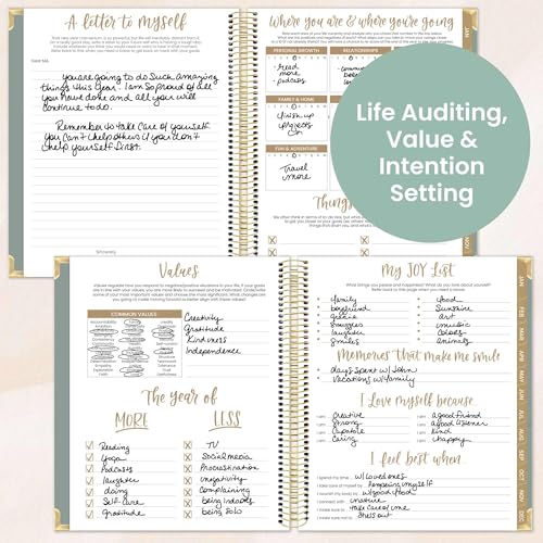 bloom daily planners 2026 Hardcover Calendar Year Goal & Vision Planner (January to December) - Monthly & Weekly Agenda Organizer - 7.5" x 9" - Green Linen - Image 6