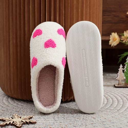 Image of LNERIP Slippers Winter Womens Mens Fluffy Plush Slippers Animals Cute Cartoon House Slippers Cuddly Warm Shoes Indoor Outdoor Girls Women