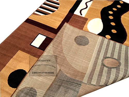 Image of Modern Rectangular Carpet (Beige, Acrylic, 6 X 8 Feet)