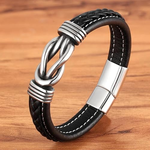 Bracelet en cuir pour homme fini les bijoux fragiles optez pour WBDWWTD