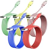 5 Pack 6ft iPhone Charger Cables, MFi Certified Lightning Charging USB Data Cord High Speed Cable Compatible with iPhone 12 Mini 11 Pro Max XS XR X 8 7 6S 6 Plus SE 5S 5C 5 iPad AirPods Pro
