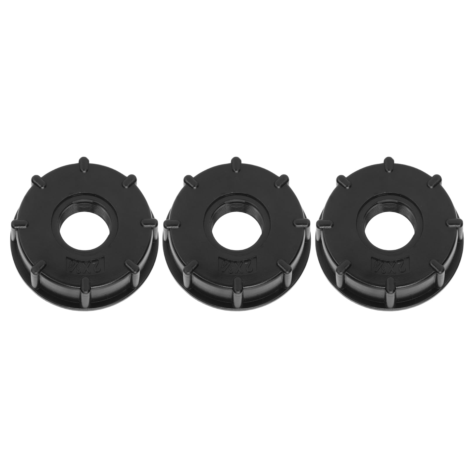 Juego de 3 Conectores de Tanque IBC, Conector de Manguera de Rosca Gruesa, Adaptador de Drenaje de Tanque IBC, Diámetro Interior de 60 Mm, Conector de Tanque de Agua, Accesorios