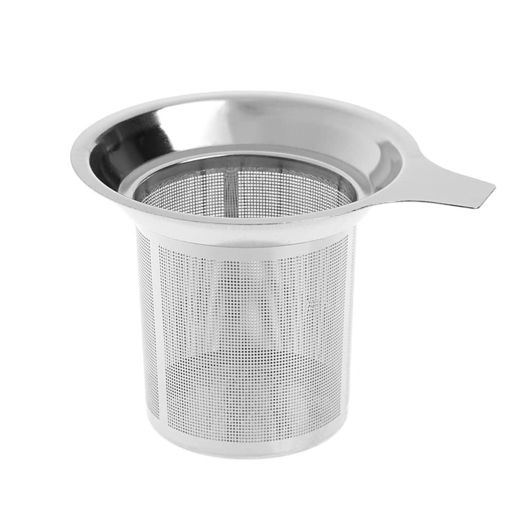 Tea Infuser for Loose Tea Extra Fine Mesh Tea Strainer Stainless Steel Tea Steeper with Large Capacity, Easy to Clean, Single Handle for Hanging on Mugs, Cups, Teapot