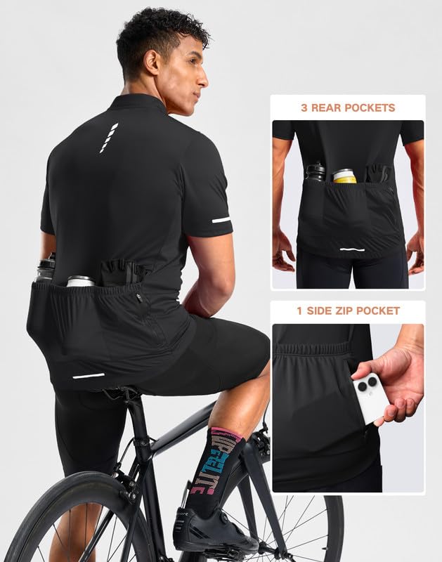 Bikewa Men's Cycling Jersey Full Zip