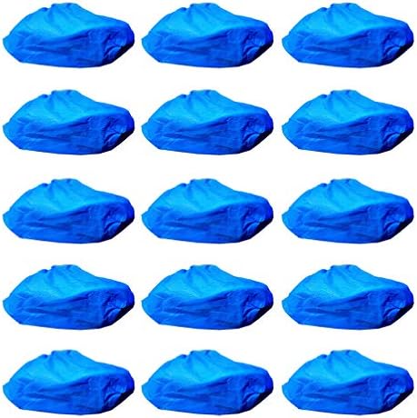 100 Pcs Disposable Non-Slip Shoe Covers for Kids - Dustproof Boot Protectors for Indoor & Outdoor Use, Fits 1-4 Years Old, Blue Carpet & Floor Protection