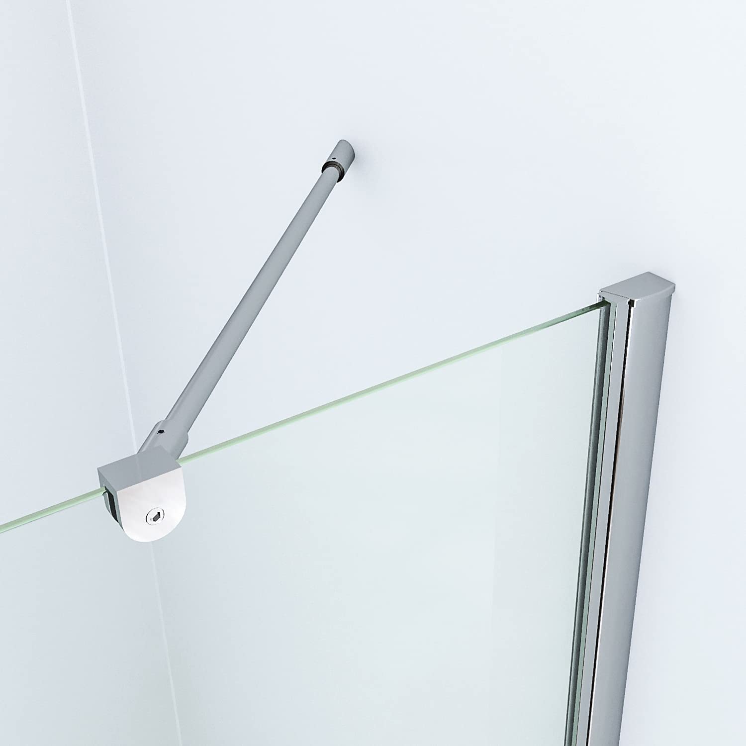 Duschkabine Eckeinstieg 80x80 x 187 cm Duschabtrennung Duschwand Glas Eck Dusche mit Duschtür und festem Seitenteil Eckdusche rahmenlos mit Drehtür Schwingtür Pendeltür 80 cm und Seitenwand 80 cm