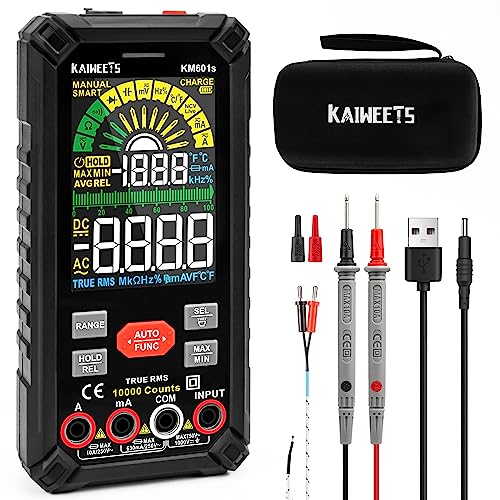 KAIWEETS Digital Multimeter Smart, Rechargeable Multi Meter Automotive with 10000 Counts T-RMS