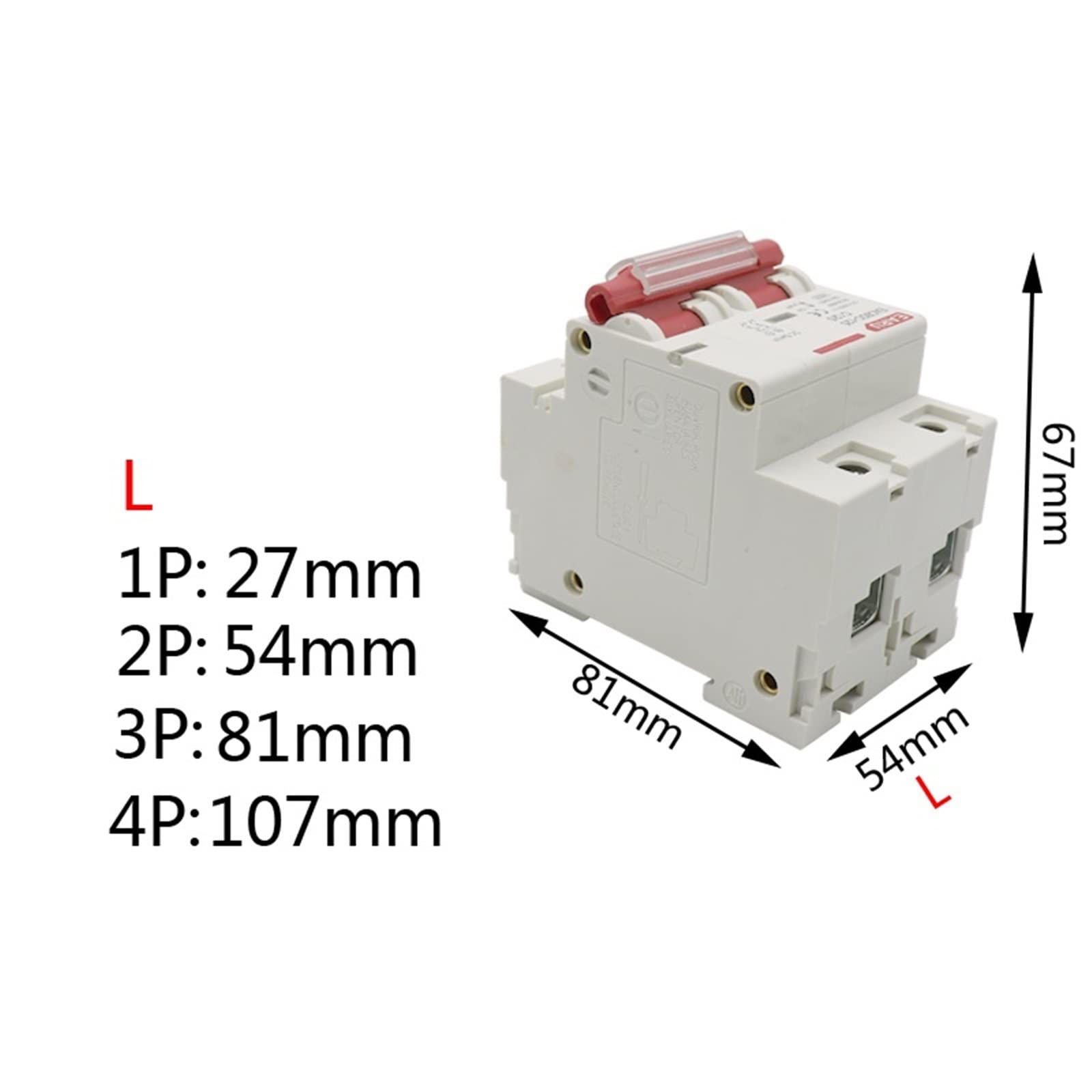 1 unità DC 1000 V 1P 2P 3P 4P 80A 100A 125A Mini interruttore di protezione solare MCB per sistema fotovoltaico (125A, DC 2P)