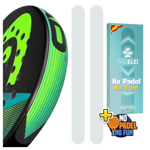 PADELEI Protector Pala de Padel Transparente + Pegatina de Regalo - Protector Pala Padel 370 x 35 mm - Pack de 2 Unidades Fabricados en España - Protector Padel con Acabado Rugoso