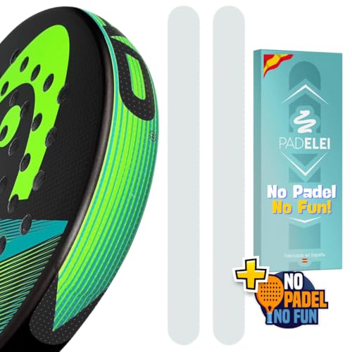 PADELEI Protegedor de Marco de Pádel - 2 Unids. + Sticker Personalizado - Made in Spain - 370 x 35 mm