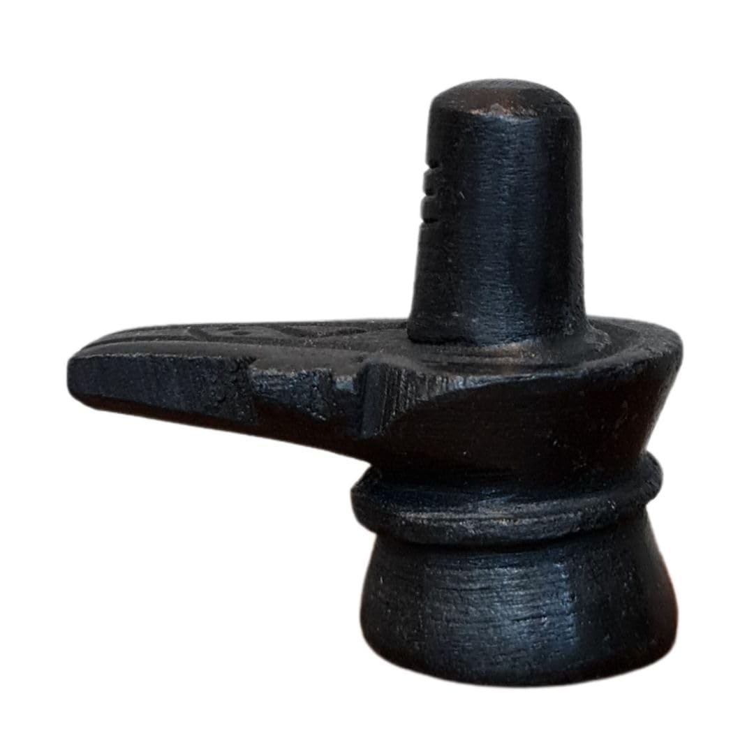 Divine Sansar Marble Shivling Stone Shivlinga | Shivling Idol | Shiva Lingam for Home Puja, Abhishekam (Black)
